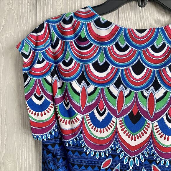 Laundry Shelli Segal Multicolor Short Sleeve Dress Size Small - Picture 5 of 5